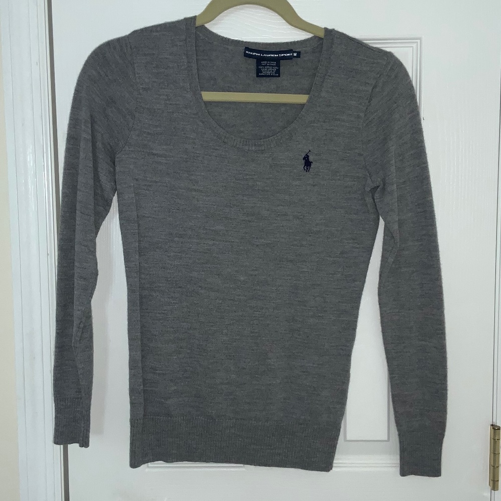 Medium Gray Ralph Lauren Polo Long Sleeve